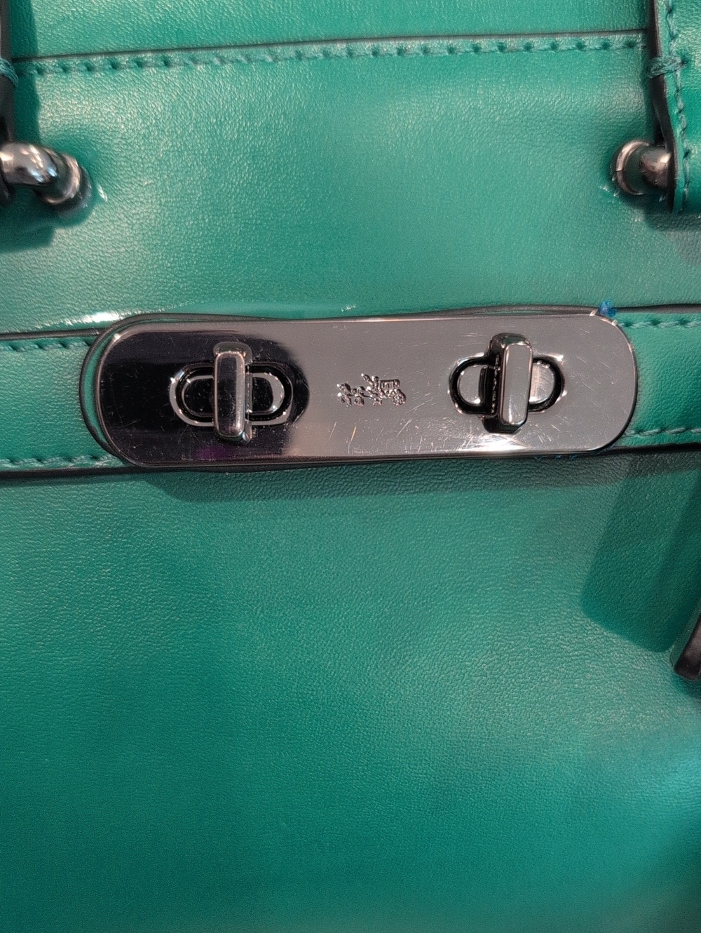 Coach Swagger 27 Forest Green Rip & Repair Carryall Satchel Limited Edition RARE - Picture 3 of 13